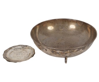 A Mexican Sterling Presentation Bowl and Plate
