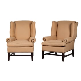 A Pair of Barclay Butera Wing Chairs