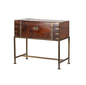 An English Campaign Lap Desk on Stand