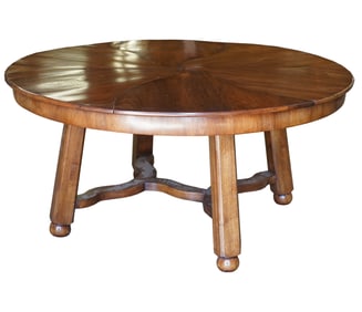 L. Rossi: Round Mahogany Dining Table