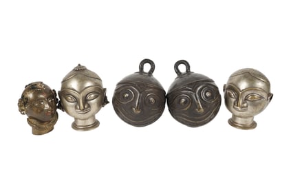 Five Asian Bronze Table Articles