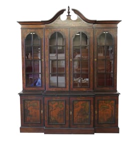 A Chinoiserie Breakfront Cabinet