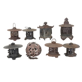 Eight Assorted Iron Lanterns