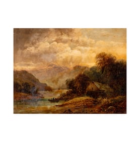 River Landscape with Figures