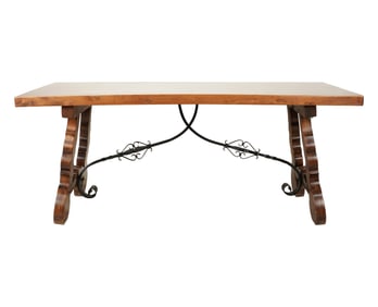 A Spanish Baroque-Style Trestle Table