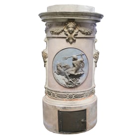 A Neoclassical-Style Painted Terracotta Stove