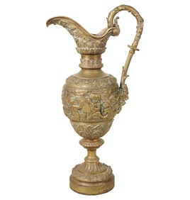 A Renaissance Revival-Style Gilt Bronze Ewer