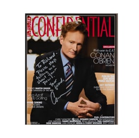 Conan O'Brien Signed Confidential Magazine Cover