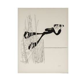 Albert Hirschfeld, American 1903-2003, Buster Keaton in The Navigator