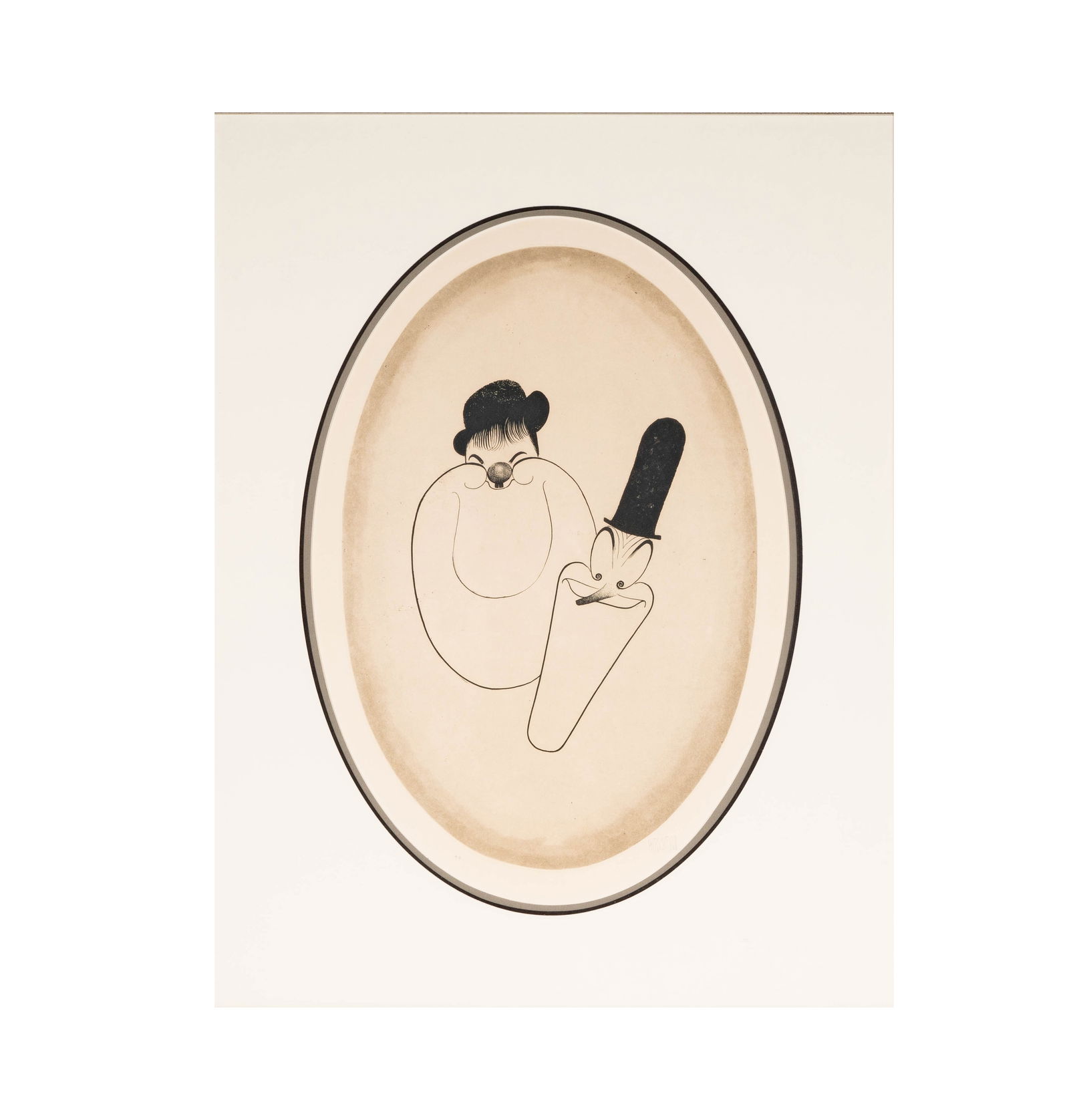 Albert Hirschfeld, American 1903-2003, Laurel and Hardy (1 of 9)