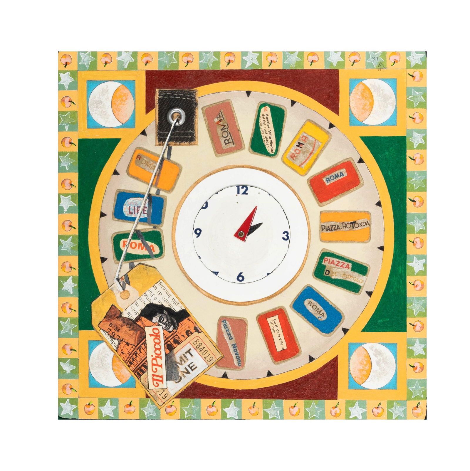 Carl Titolo, 1946-2019, Mixed Media Collage Featuring Richard Lewis (1 of 8)