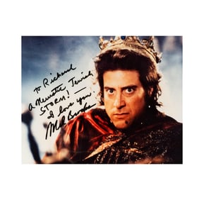 Mel Brooks Signed Photo of Richard Lewis in Robin Hood: Men in Tights