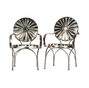Pair of Francois Carre Style Garden Chairs