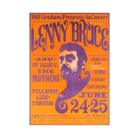 Lenny Bruce Fillmore Poster, Bill Graham BG-13