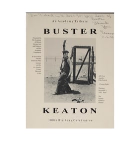 Signed Buster Keaton 100th Birthday Celebration Booklet