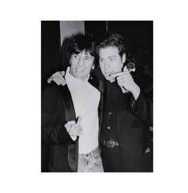 Bob Gruen, American 1945-, Ron Wood + Richard Lewis LA 3/92