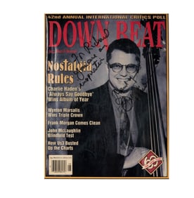 Charlie Haden Signed Down Beat Magazine Cover