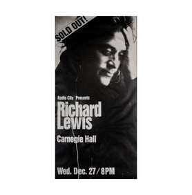 Richard Lewis Carnegie Hall Poster