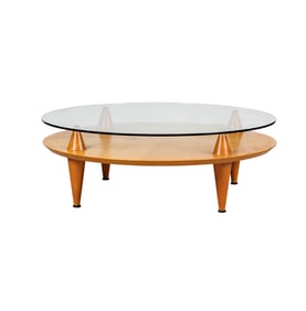 Deco Glass-Top Coffee Table