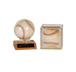 Willie Mays and Rod Carew Baseballs