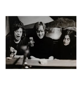 Bob Gruen, American 1945-, Mick Jagger - John Lennon - Yoko Ono - NYC 1973