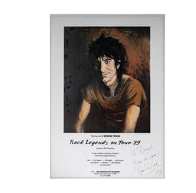 Autographed Fine Art of Ronnie Wood Poster