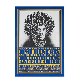 John Van Hamersveld Pinnacle Jimi Hendrix, 1968 Poster