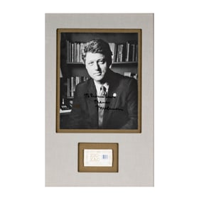 Bill Clinton Signed Photo in Display