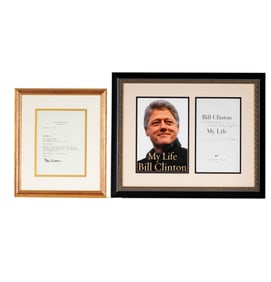 Two Bill Clinton Signed Papers to Richard Lewis