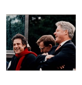 Photo of Bill Clinton, Richard Lewis, and E. Gordon Gee