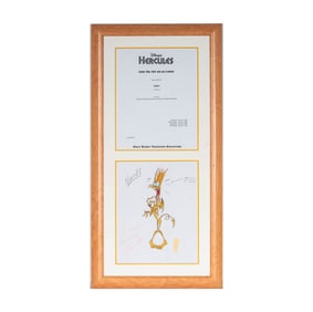 Framed Script Cover and Original Drawing of Nuerosis