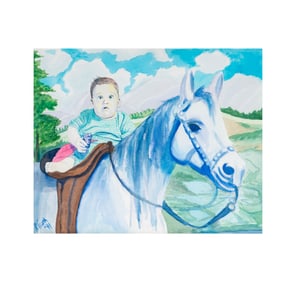 Richard Frank, 1953-1995, Portrait of Richard Lewis as an Infant on Horseback