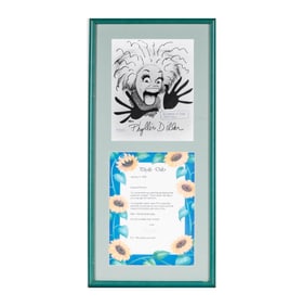 Phyllis Diller Autographed Photo and Note