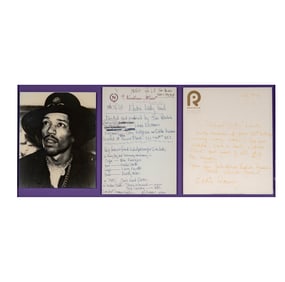Eddie Kramer Signed Framed Presentation Piece of Jimi Hendrix