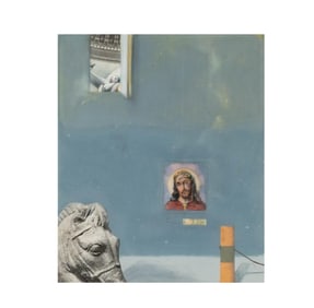 Carl Titolo, 1946-2019, Mixed Media Collage with Halographic Image