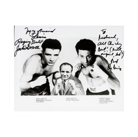 Signed Raging Bull Photo with Jake LaMotta and Robert DeNiro