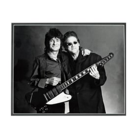 Ronnie Wood and Richard Lewis Framed Photo Display