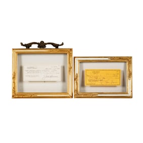 Lenny Bruce and Jack Kerouac Framed Checks