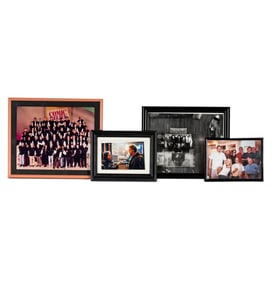 Group of Four Photographs of Richard Lewis and Friends