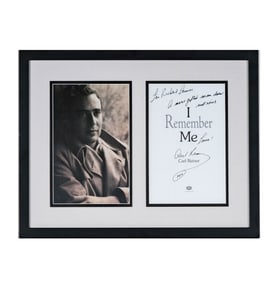 Carl Reiner Signed Book Cover Display