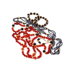 Bob Newhart: Collection of 14 Karat Yellow Gold, Gold-Plate, and Multi-Stone Jewelry (Carnelian,