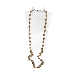 Bob Newhart: 18 Karat Yellow Gold and Labradorite Necklace