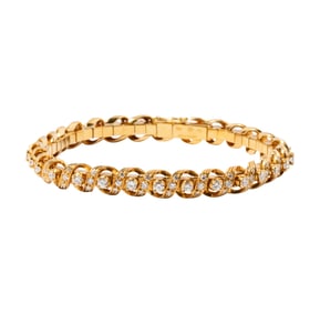 Bob Newhart: Swiss 18 Karat Yellow Gold and Diamond Bracelet