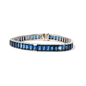 Bob Newhart: Platinum, Sapphire Bracelet