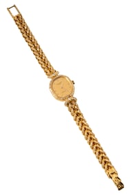 Bob Newhart Patek Philippe, Tiffany & Co., 18 Karat Yellow Gold and Diamond Watch