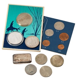Bob Newhart: Collection of Sterling and Misc. Metal Ingots and Coins