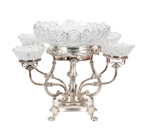 Bob Newhart: Victorian Silverplate and Crystal Epergne