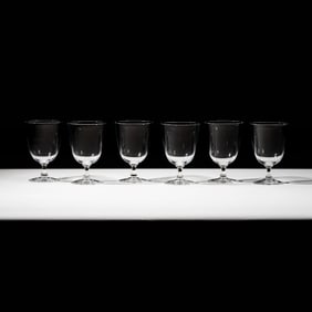 Bob Newhart: A Set of Six Steuben Wine Glasses