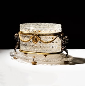 Bob Newhart: A French Crystal, Silvered Bronze, and Bronze Centerpiece