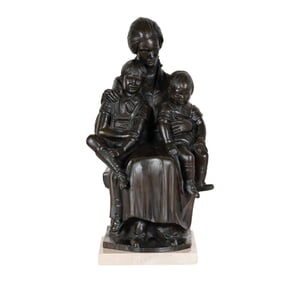 Bob Newhart: An American School: Bronze of Mother and Children